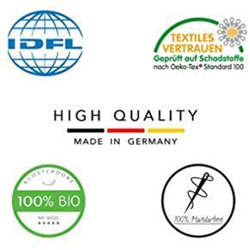 Federkopfkissen Klosterdorf Bettenmanufaktur Premium Kopfkissen ''natürlich'', Klosterdorf Betten-Manufaktur, Füllung: 100% reine weiße deutsche Gänsefedern Klasse I, Allergiker geeignet,Atmungsaktiv, Hautfreundlich, deutsche Manufraktur