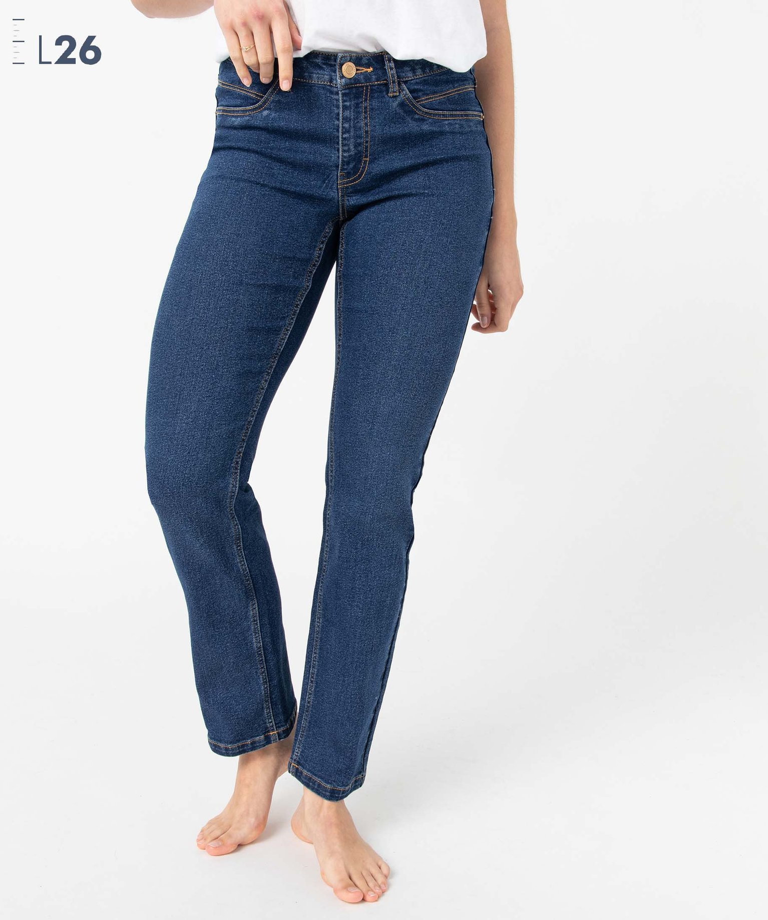 Jean femme coupe Regular taille normale - L26 brut | GEMO