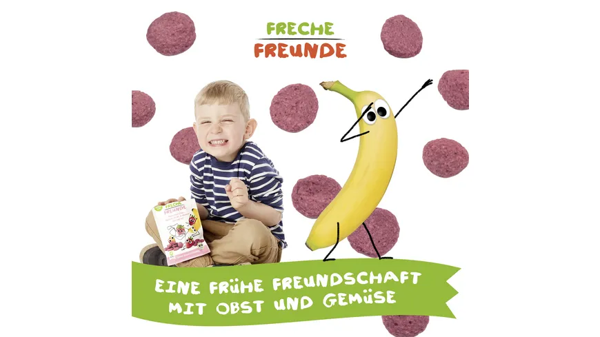 Freche Freunde Bio Smoothie-Chips Banane, Apfel, Erdbeere mit Joghurt 16 g