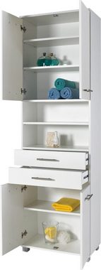 Schildmeyer Hochschrank Palermo Breite 60 cm, verstellbare Einlegeböden, Metallgriffe