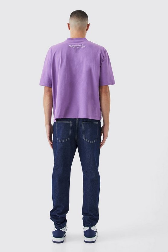 Oversize T-Shirt mit Schmetterlings-Print