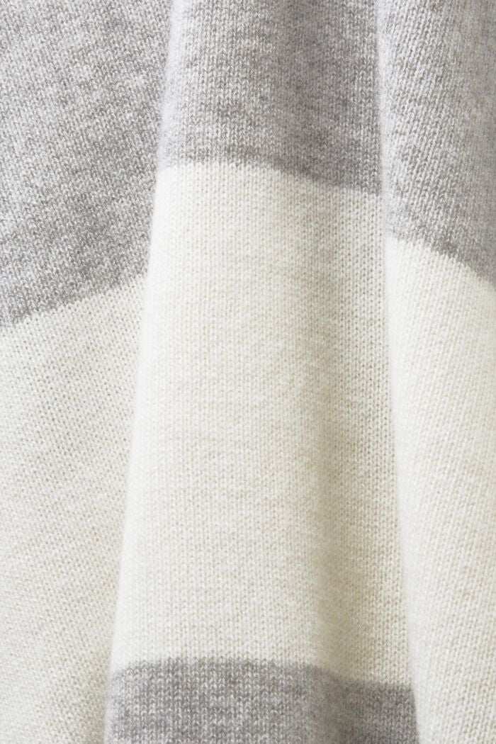 Gestreifter Cardigan aus Kaschmir mit V-Ausschnitt