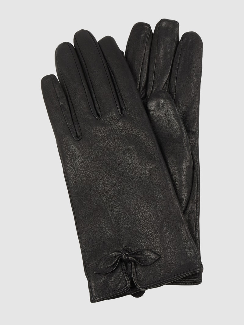 Handschuhe aus Leder in schwarz