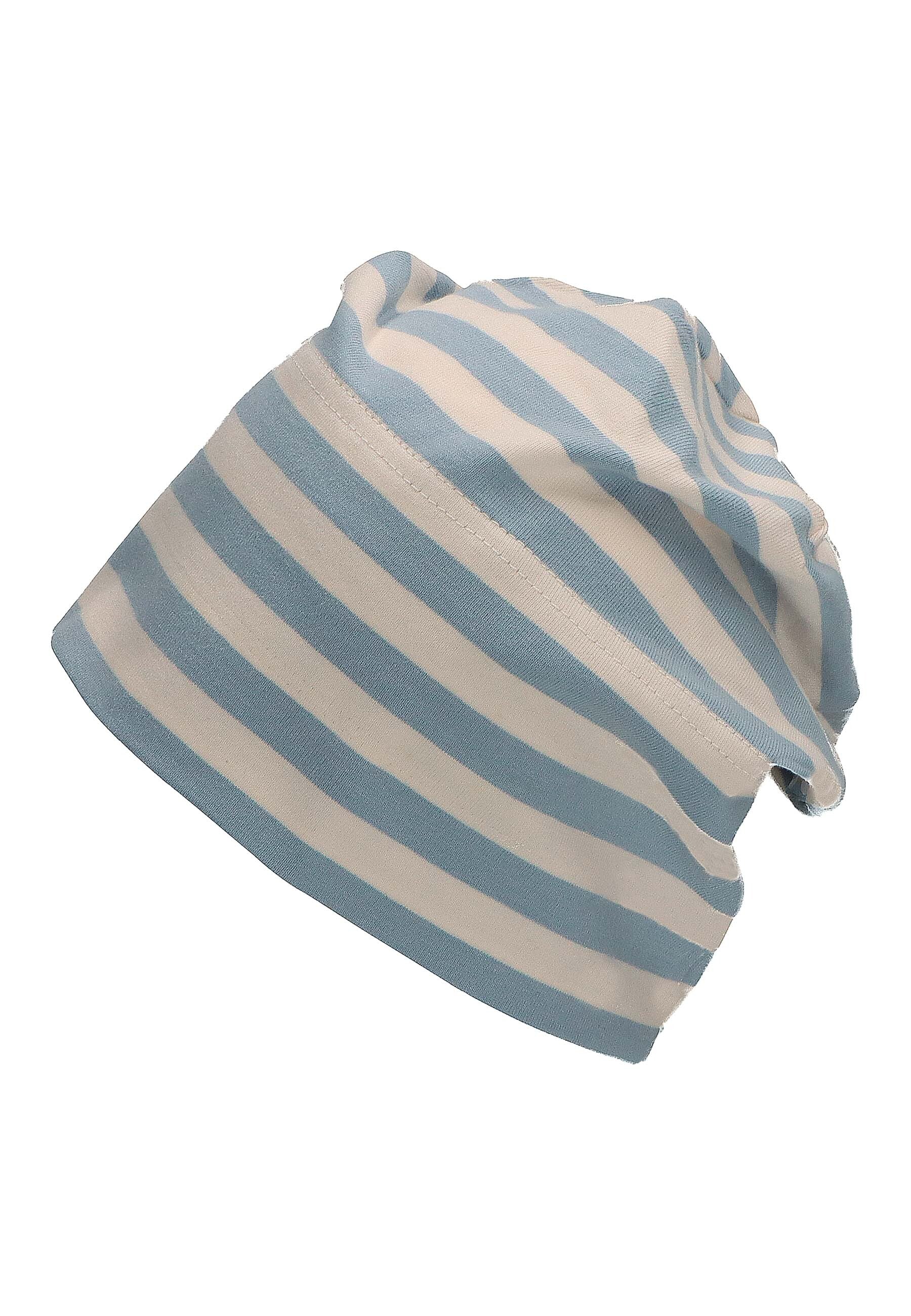 GOTS Slouch-Beanie aus Jersey (Bio) mit Streifen