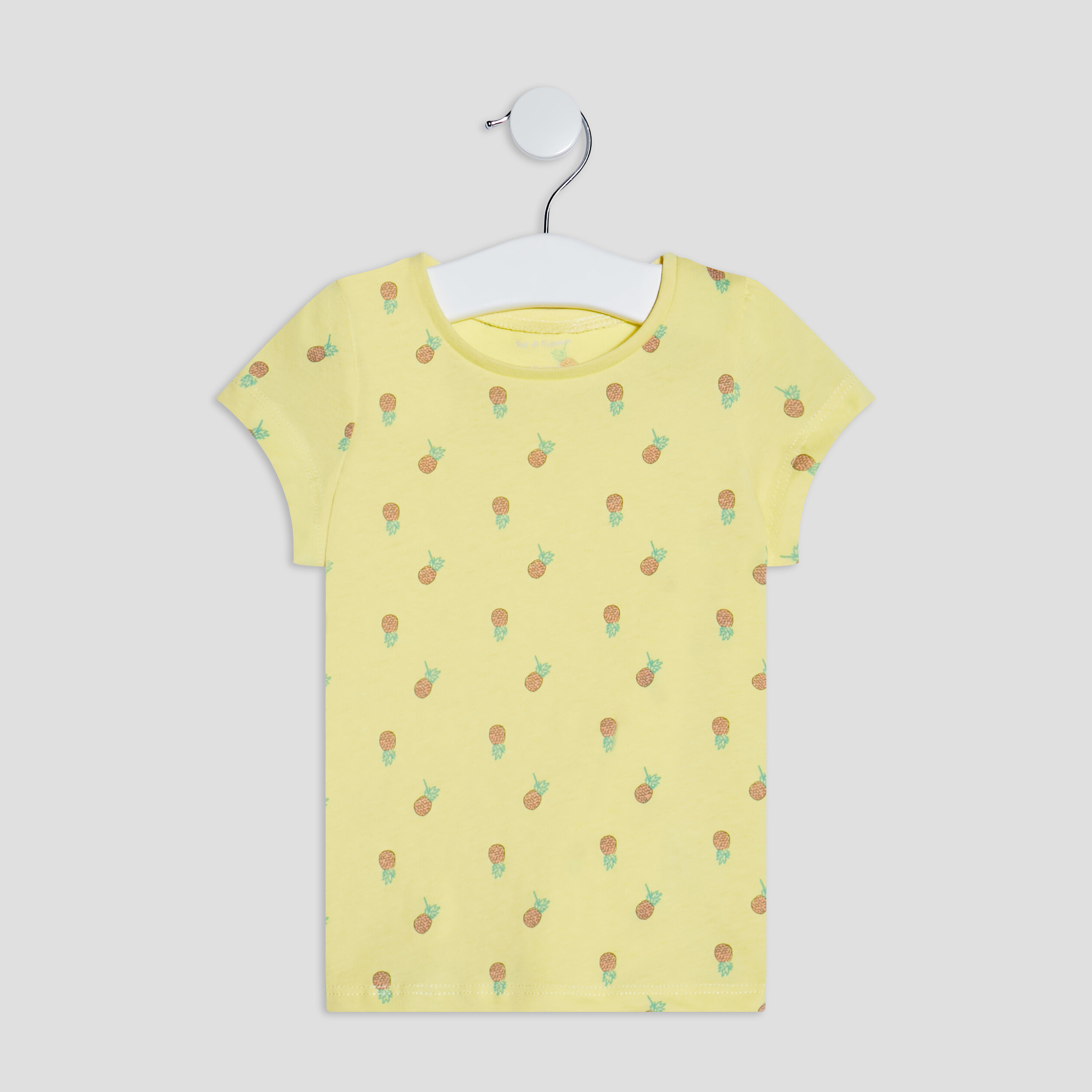 T-shirt manches courtes jaune bébé fille | La Halle