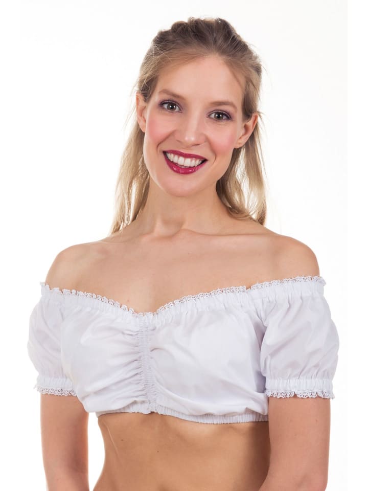 Edelnice Dirndlbluse Irina in weiß günstig kaufen