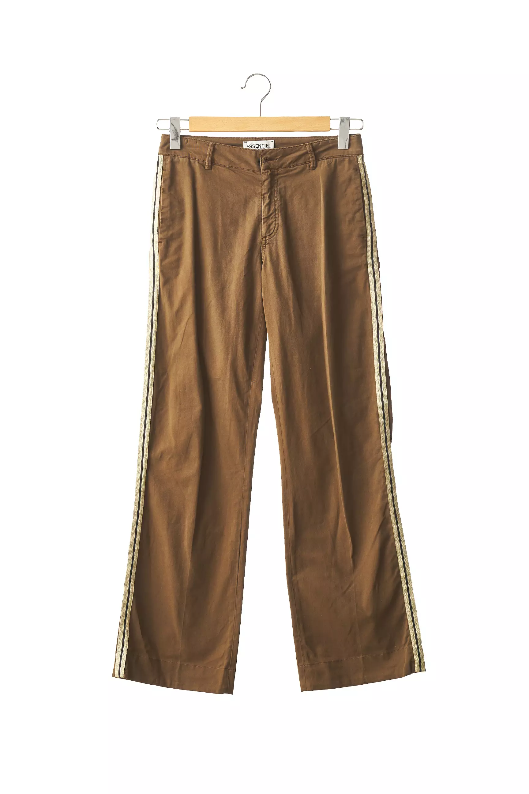 Essentiel Antwerp Pantalons Droits Femme couleur marron
