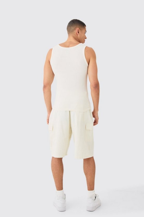 Geripptes Muscle-Fit Tanktop