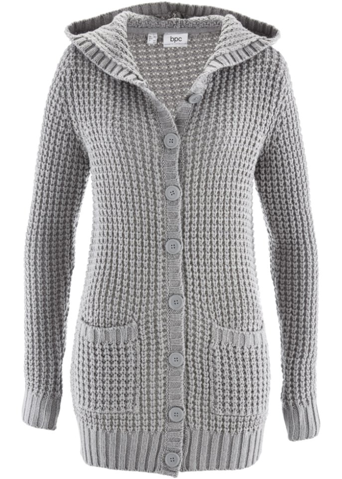 Strickjacke mit Kapuze