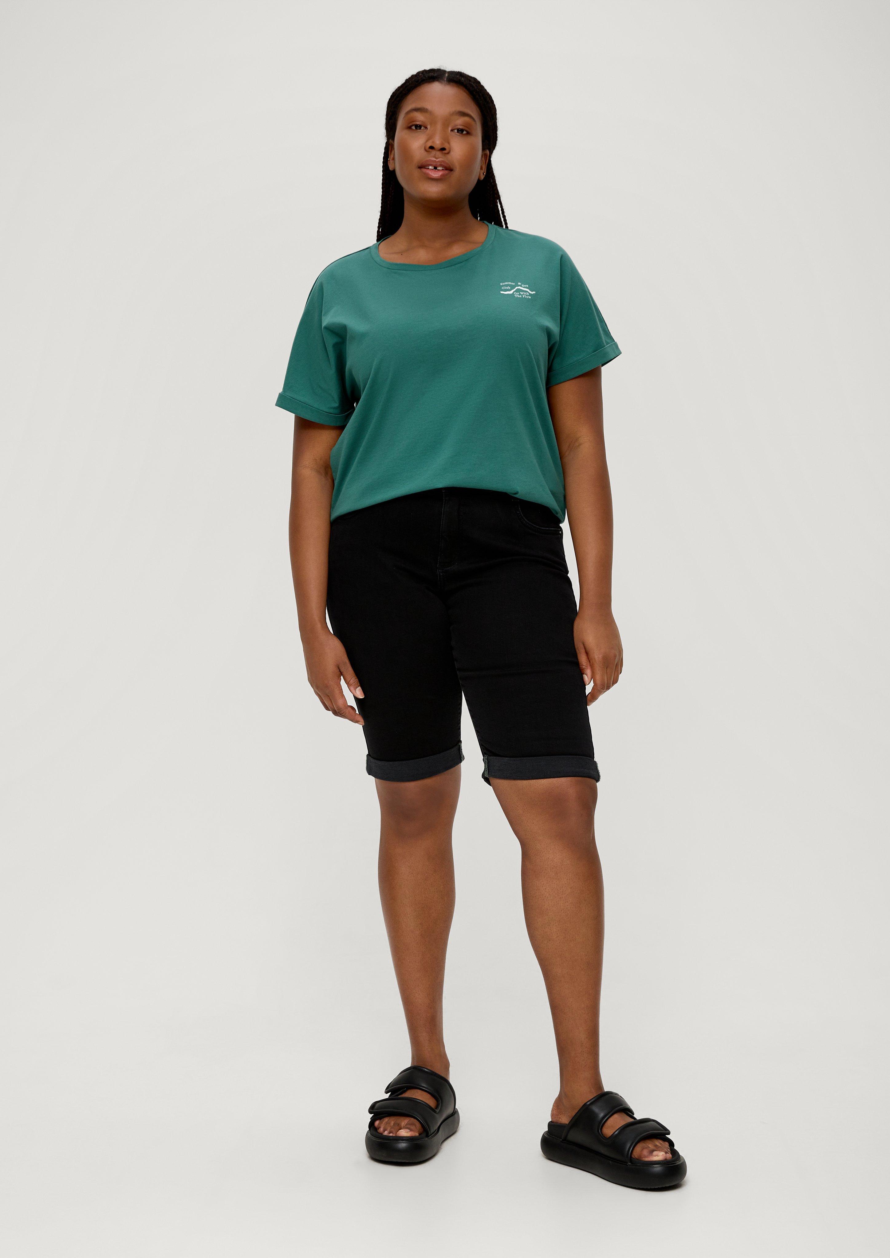 Baumwollshirt mit Frontprint  2131702-65D8