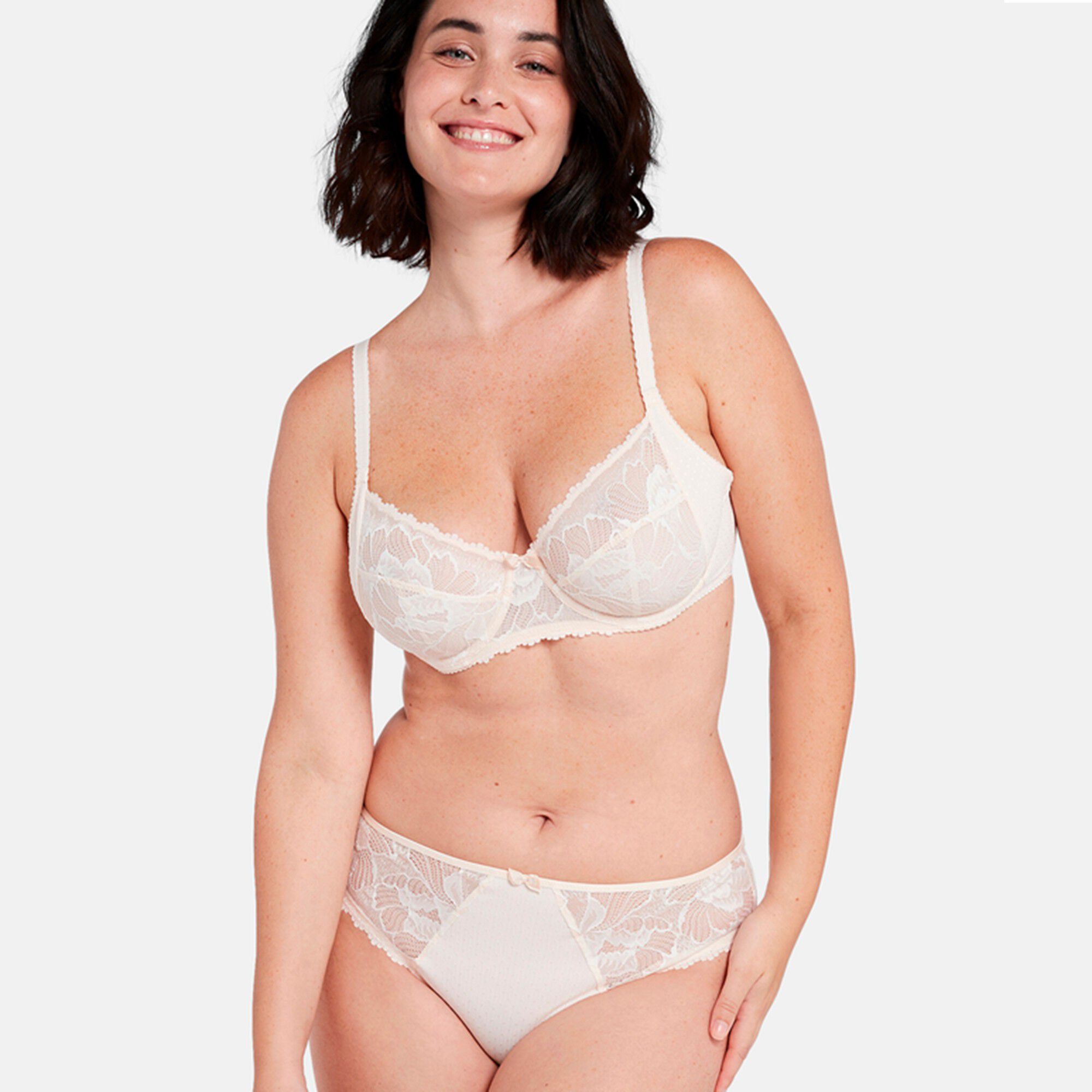 Slip dentelle bicolore et microfibre Capucine