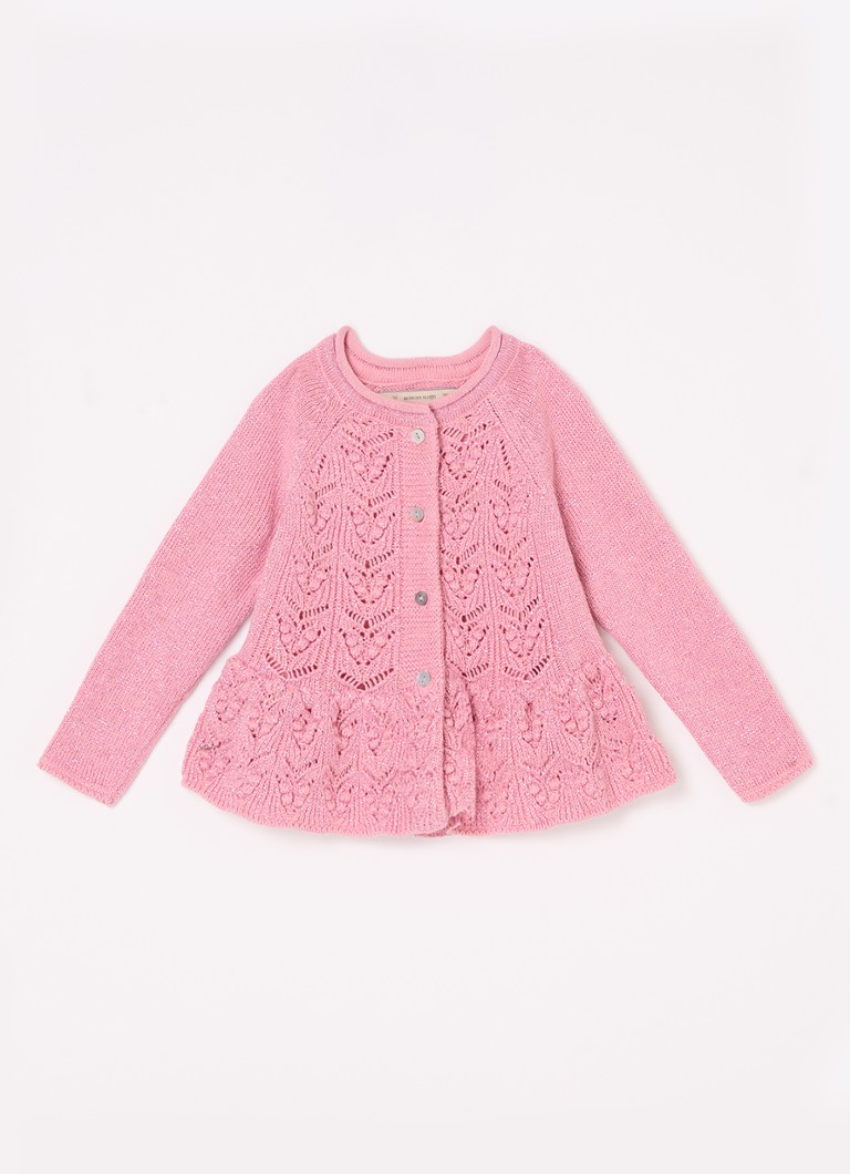 Konges Sløjd Cabby – Cardigan din amestec de bumbac organic din tricot gros