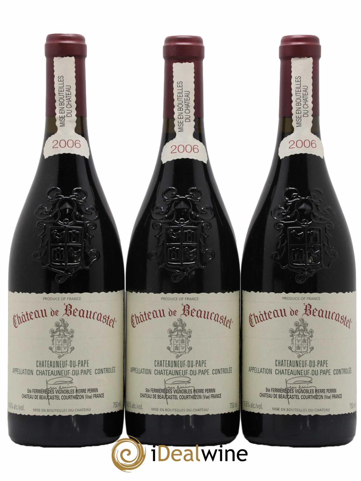 Châteauneuf-du-Pape Château de Beaucastel Famille Perrin  2006 - Lot de 6 Bouteilles