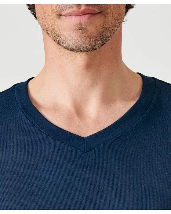 T-shirt col V fine côte Thermolactyl Sensitive, manches longues