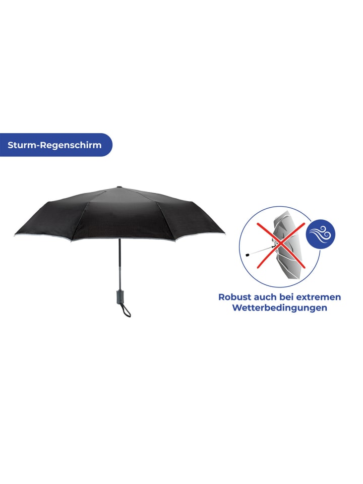 Maximex Sturm-Regenschirm REFLEKTA, Sturm-Regenschirm Mod. Reflekta in Schwarz günstig kaufen 98