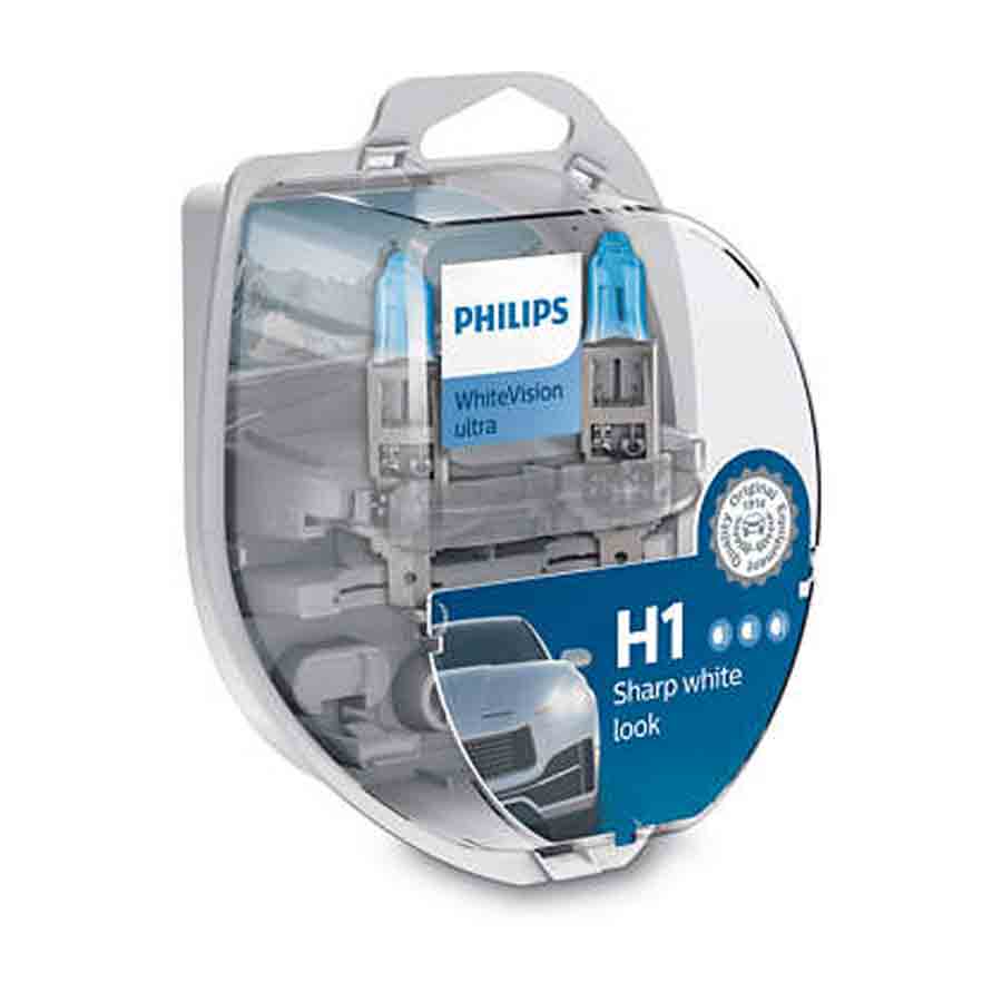 Philips White Vision Ultra H1 Halogen-Scheinwerferlampe, 2 Stück - ATU