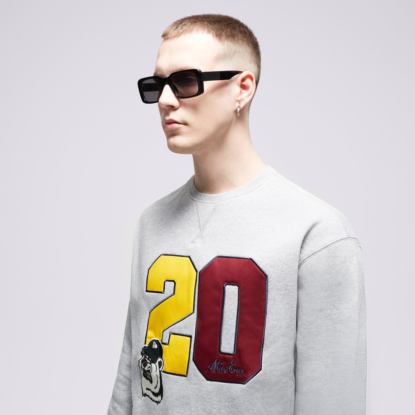 NEW ERA SWEATSHIRT NE CREW NECK NONE Grau