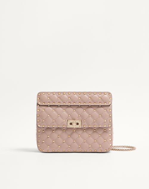 Bolsa média Rockstud Spike em couro napa.