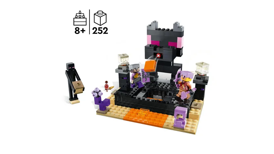 LEGO Minecraft 21242 Die End-Arena Set, Action-Spielzeug mit Enderdrache