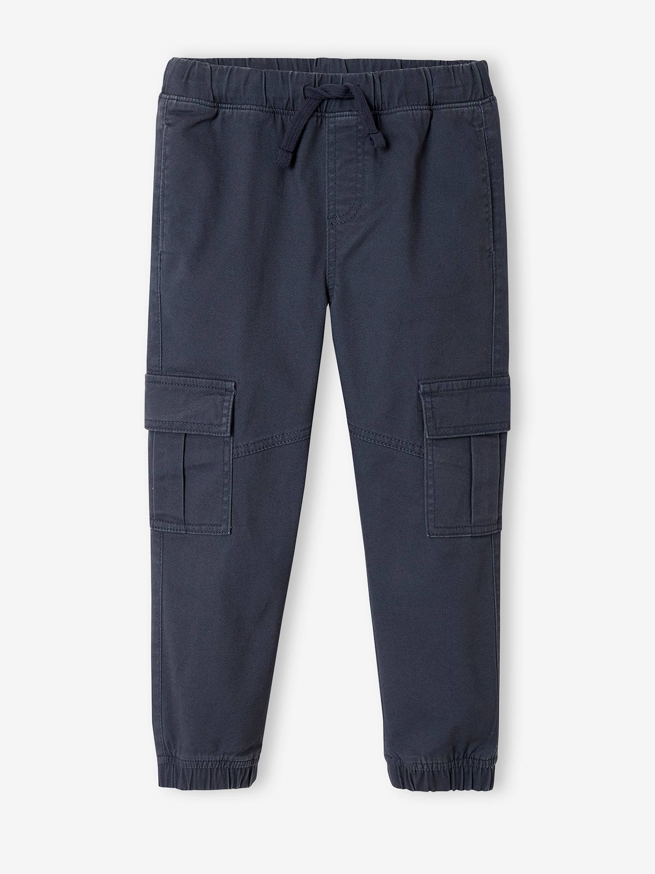 Pantalon battle garçon facile à enfiler navy
