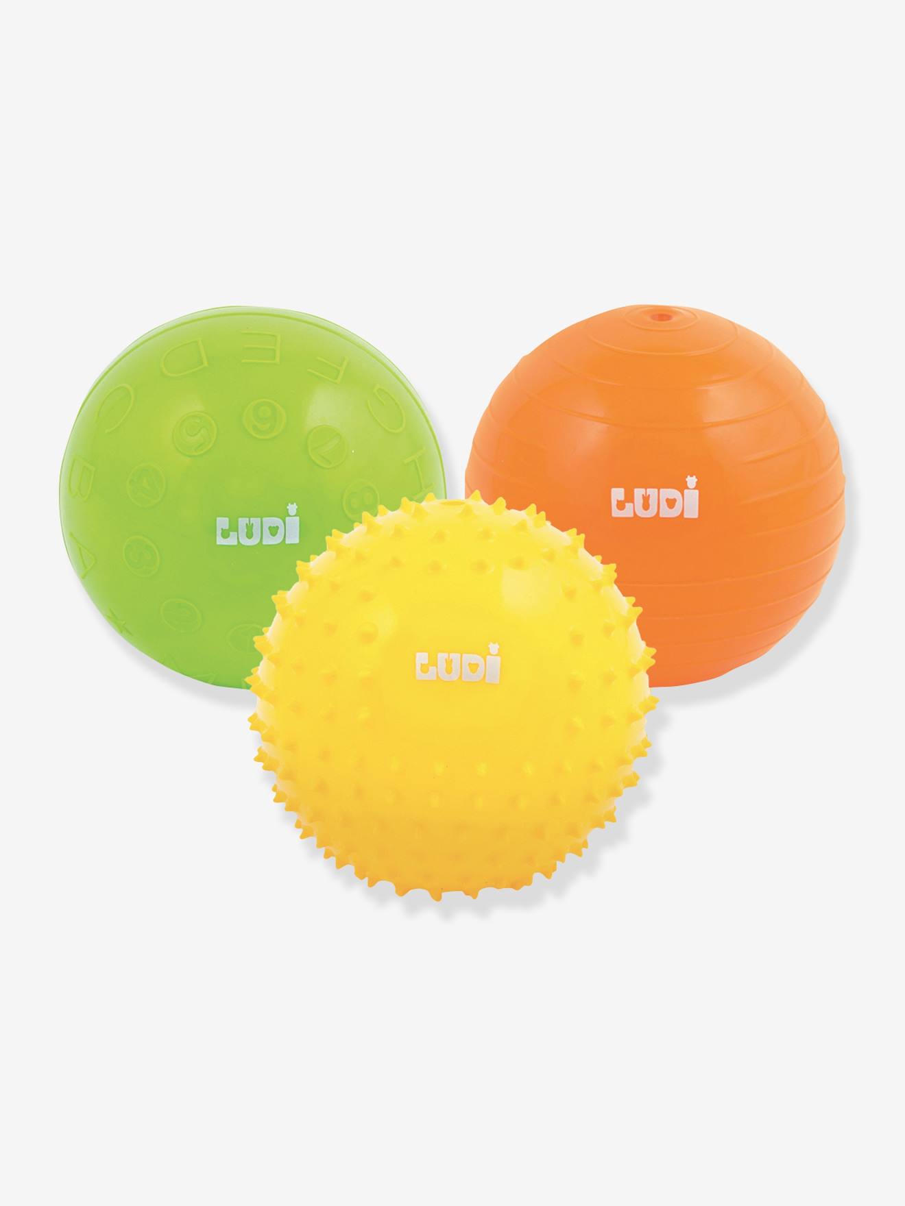 3 balles sensorielles LUDI multicolore