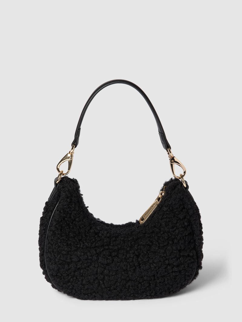 Handtasche mit Teddyfell Modell 'SPECIAL CAMY' in schwarz