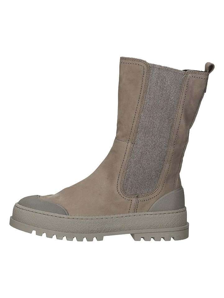 Gabor Leder-Chelsea-Boots in Hellbraun/ Beige günstig kaufen