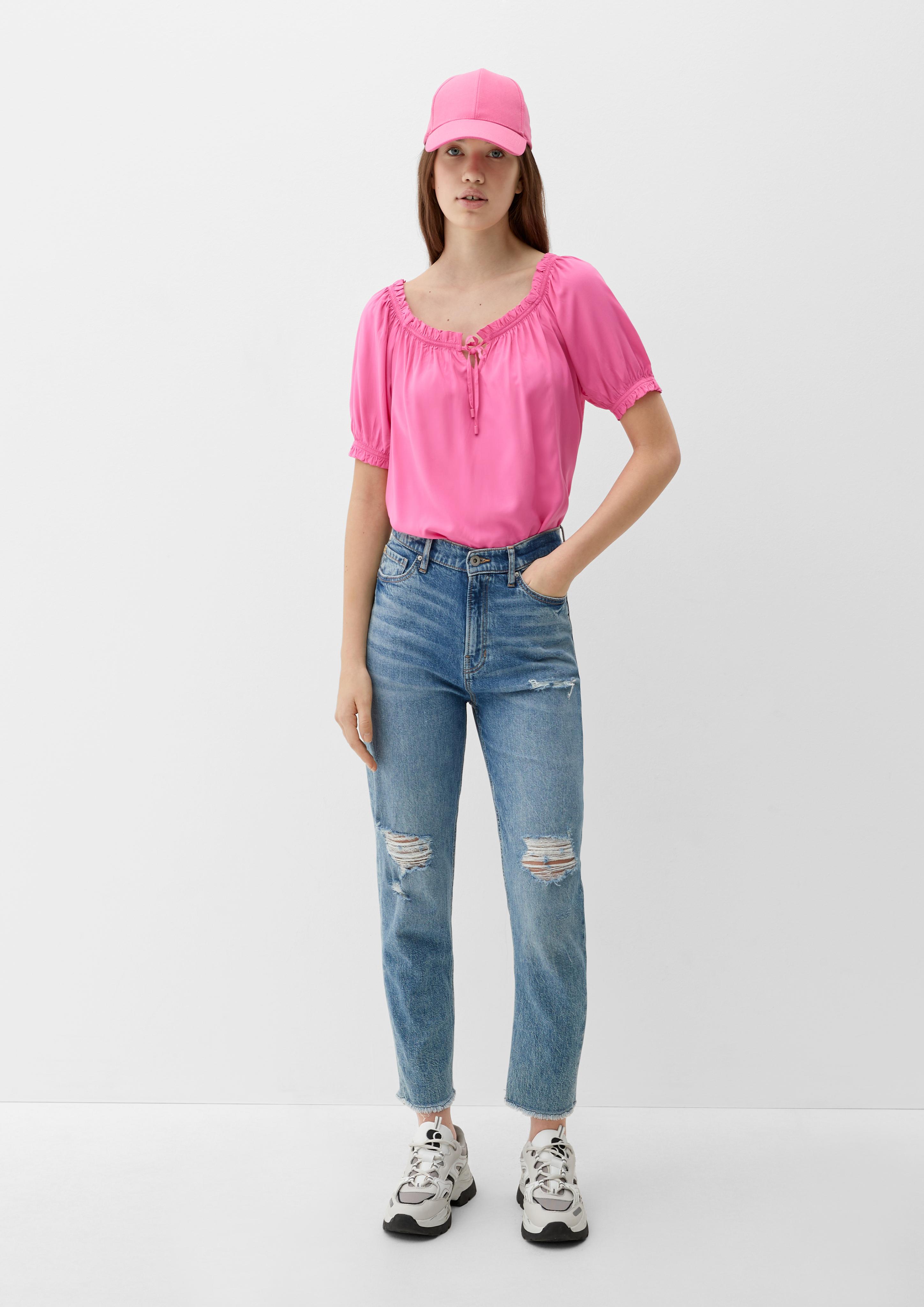 Off Shoulder-Bluse mit Bindeband  2126822-4426