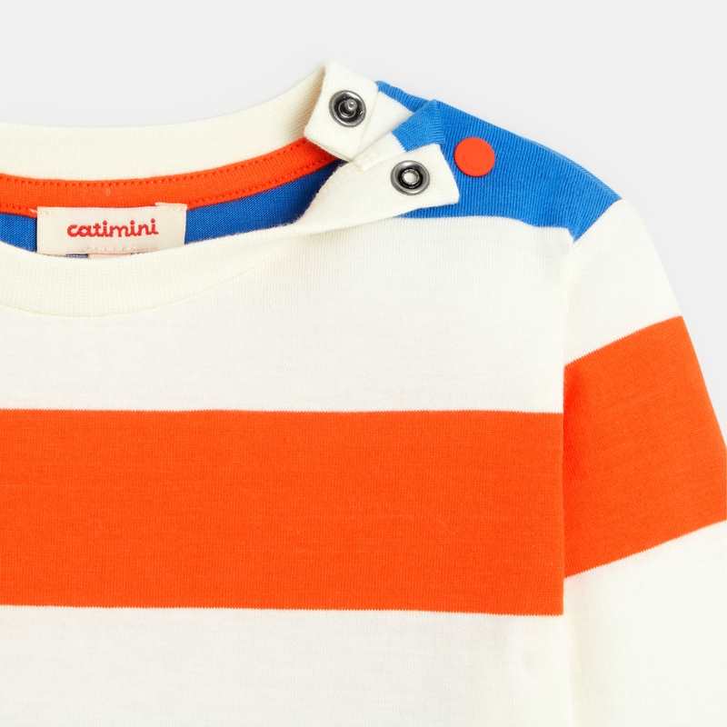 T-shirt bébé garçon jersey rayures multicolores Catimini