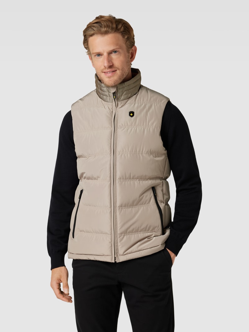 Steppweste mit Label-Applikation Modell 'SNOWDOME' in sand