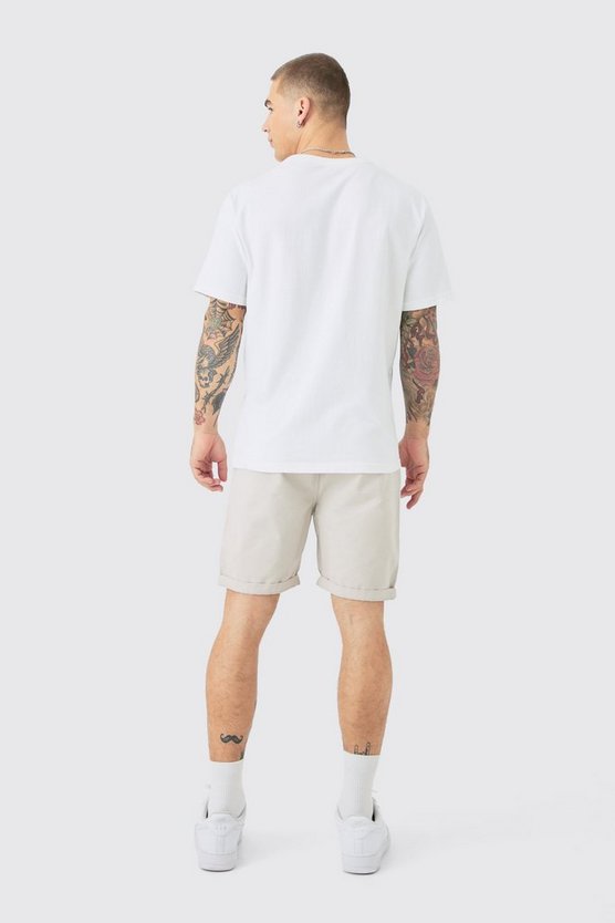 Slim-Fit Bermuda-Shorts mit elastischem Bund