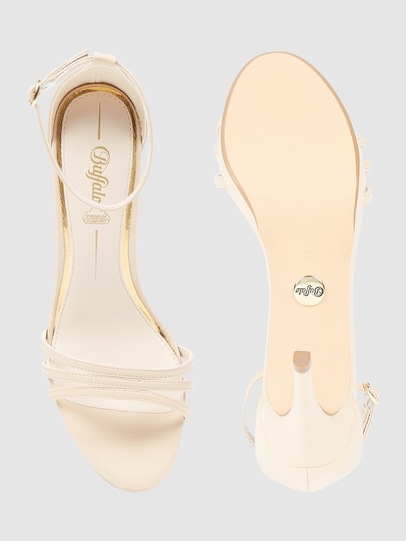 Sandalette in Lack-Optik Modell 'Melissa' in beige