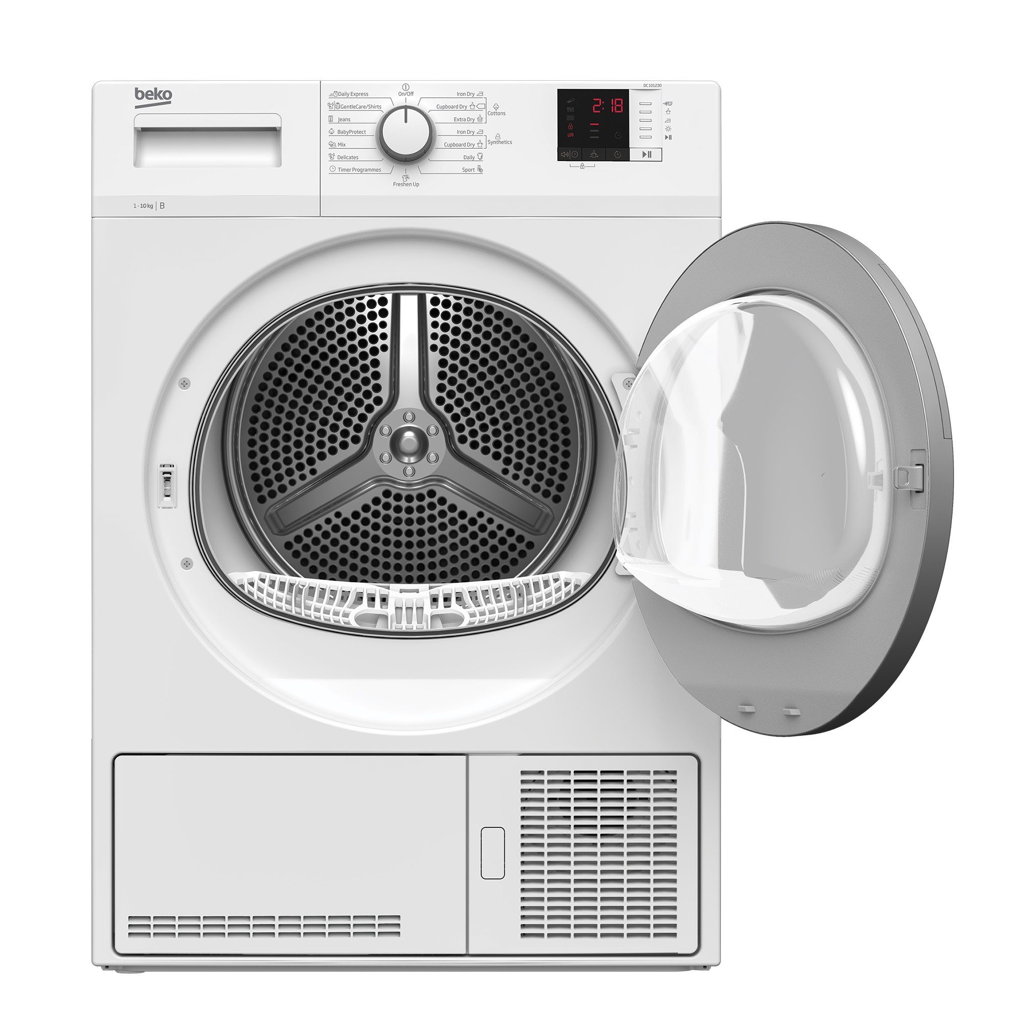 BEKO Kondenstrockner DC 101230, 10 kg, Kindersicherung, Reversierende Trommel, Signalton