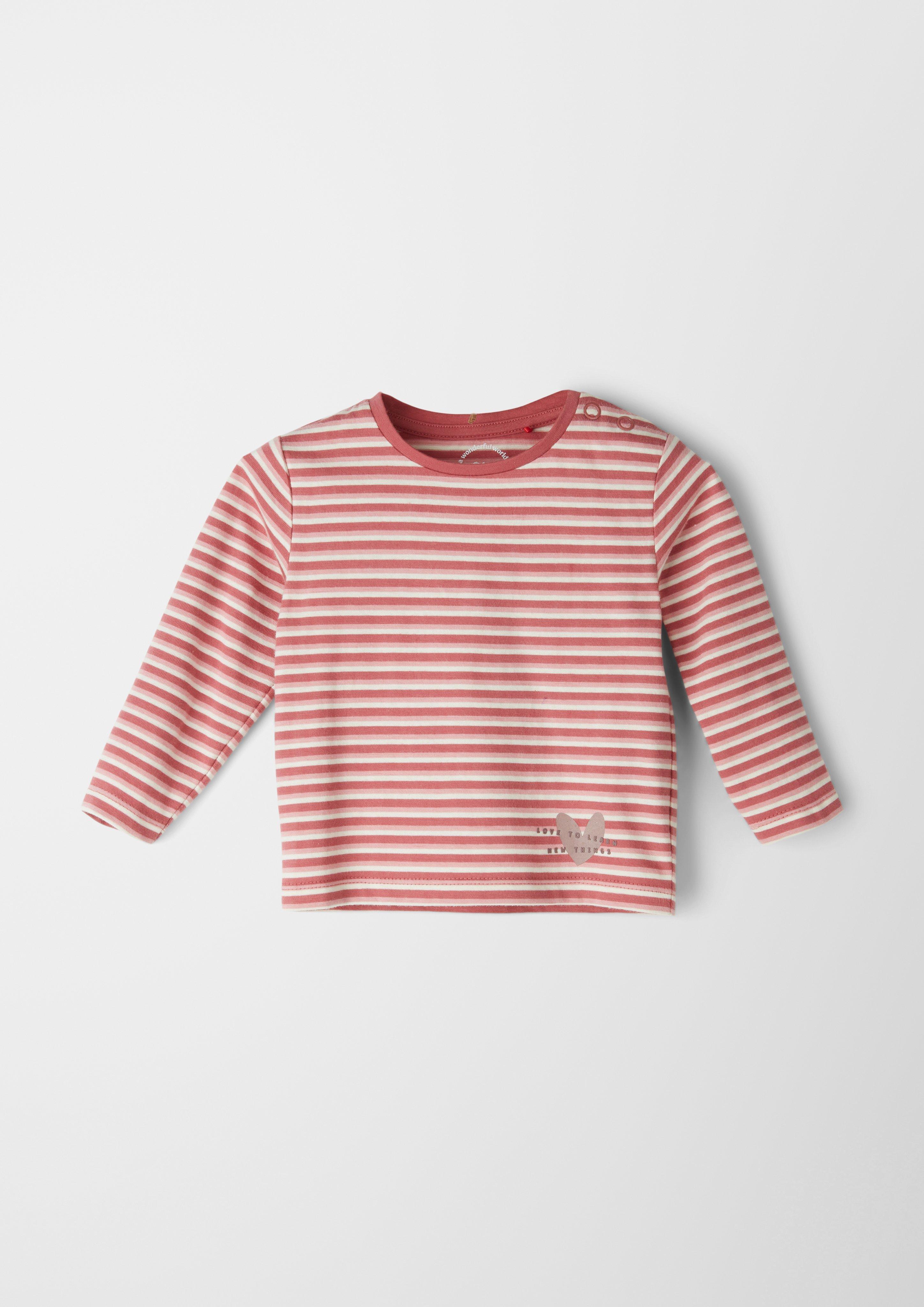 Streifenshirt mit Print-Detail  2119903-38G3
