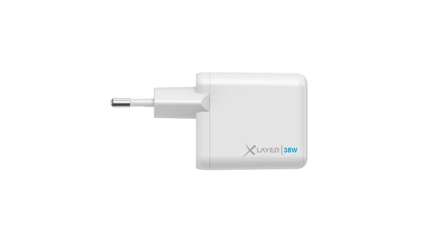 XLayer Universal 38W Powercharger USB Typ C & USB Typ A White