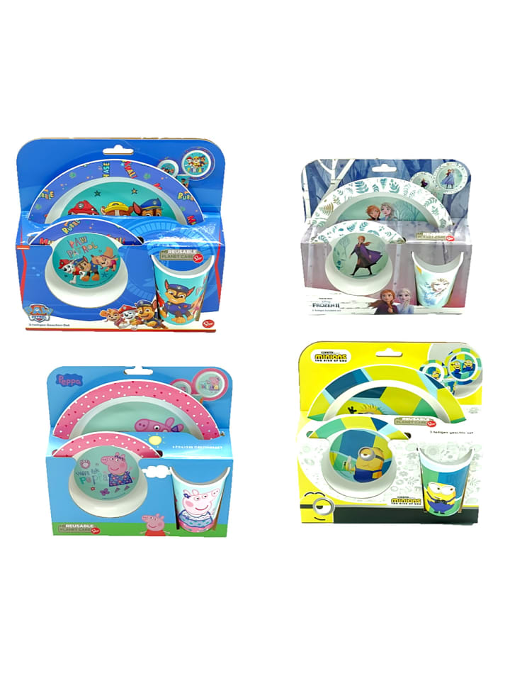 Stor Frozen Disney Die Eiskönigin Kindergeschirr 3er Set Elsa Anna 3 Jahre günstig kaufen onesize