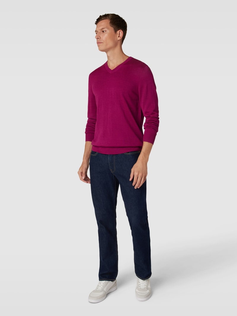 Strickpullover in pink meliert