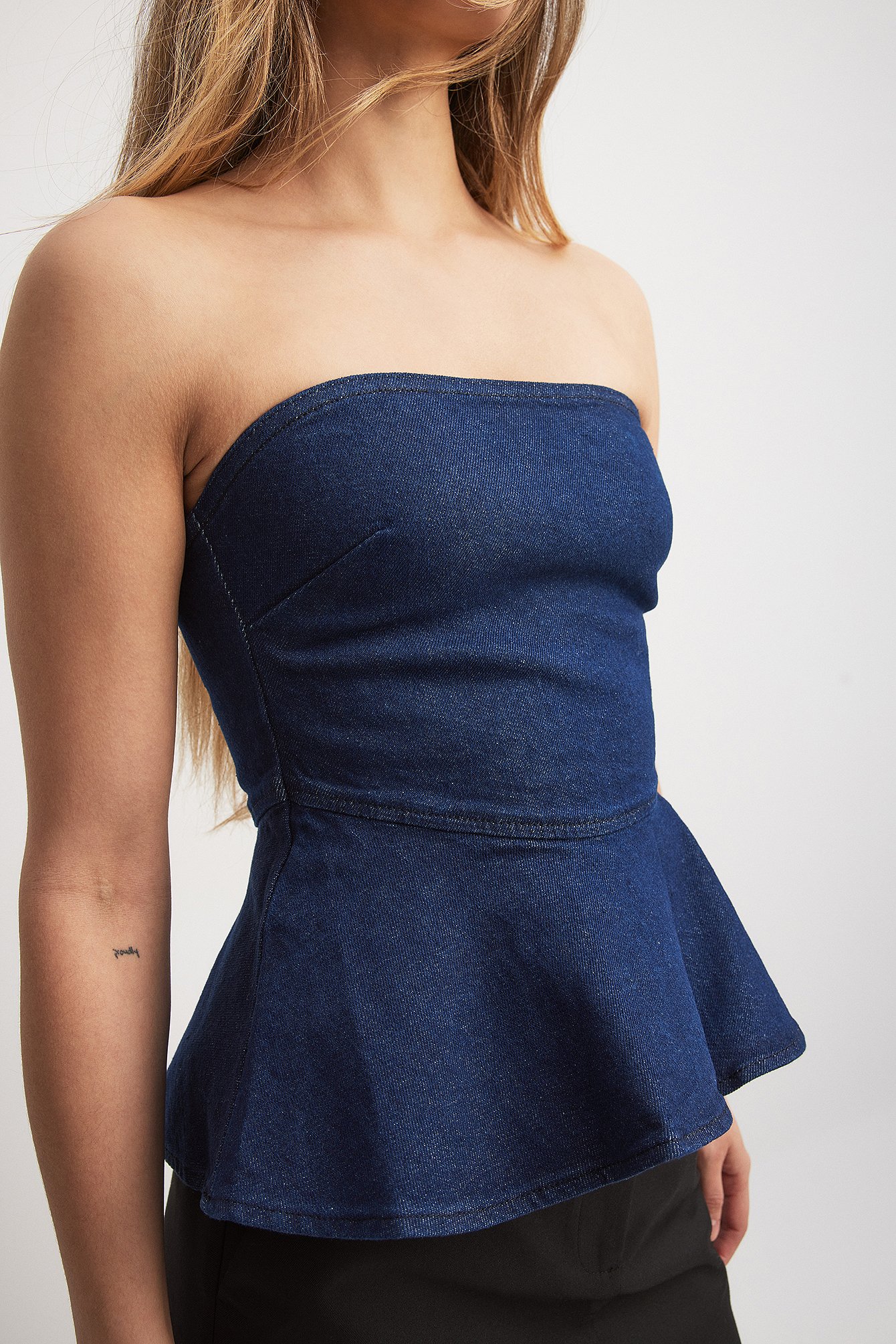 Peplum Denim Top