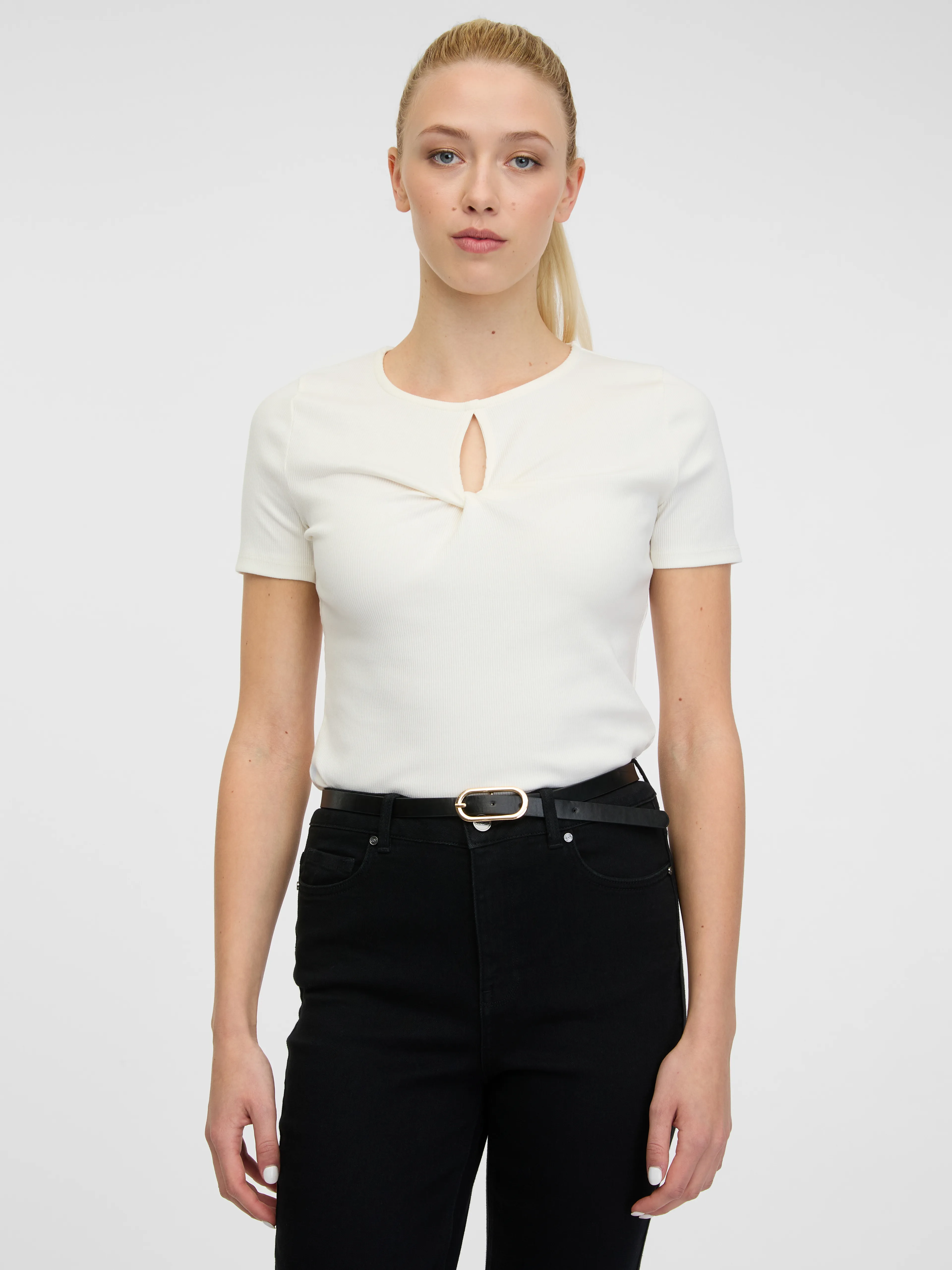 Cremefarbenes Damen T-Shirt ORSAY