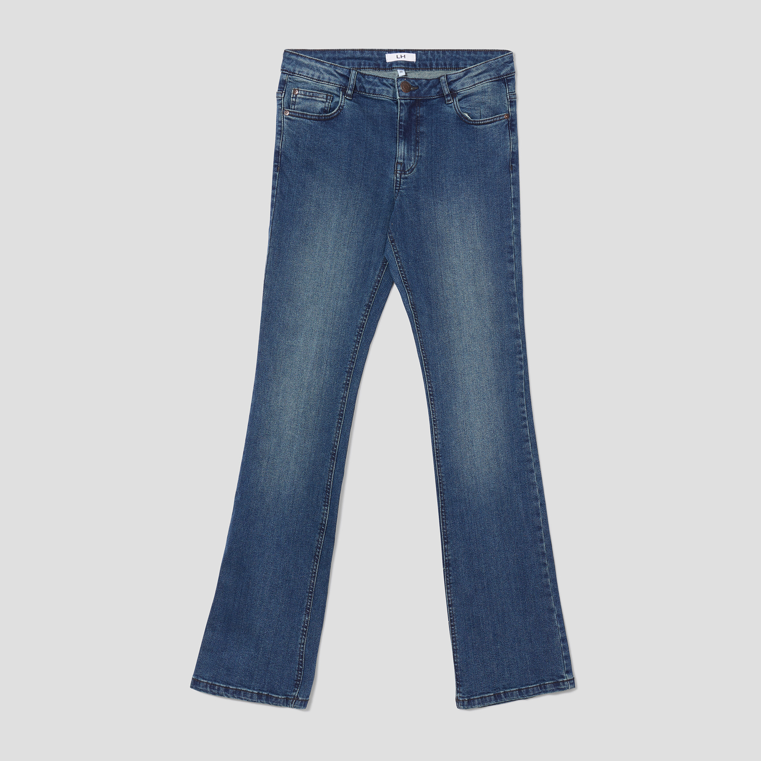 Jeans bootcut taille normale denim dirty femme | La Halle