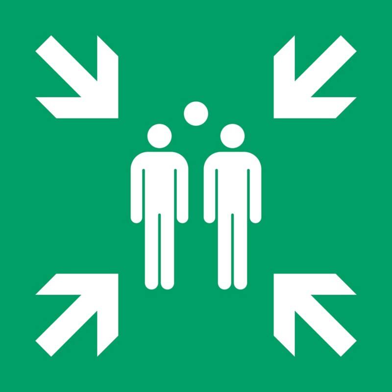 Djois Warnschild Sammelstelle Klebstoff, einschraubbar PP (Polypropylen) 20 (B) x 0,14 (H) cm 3 Stück