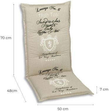 GO-DE Hochlehnerauflage High Tea, (Set, 2 St)