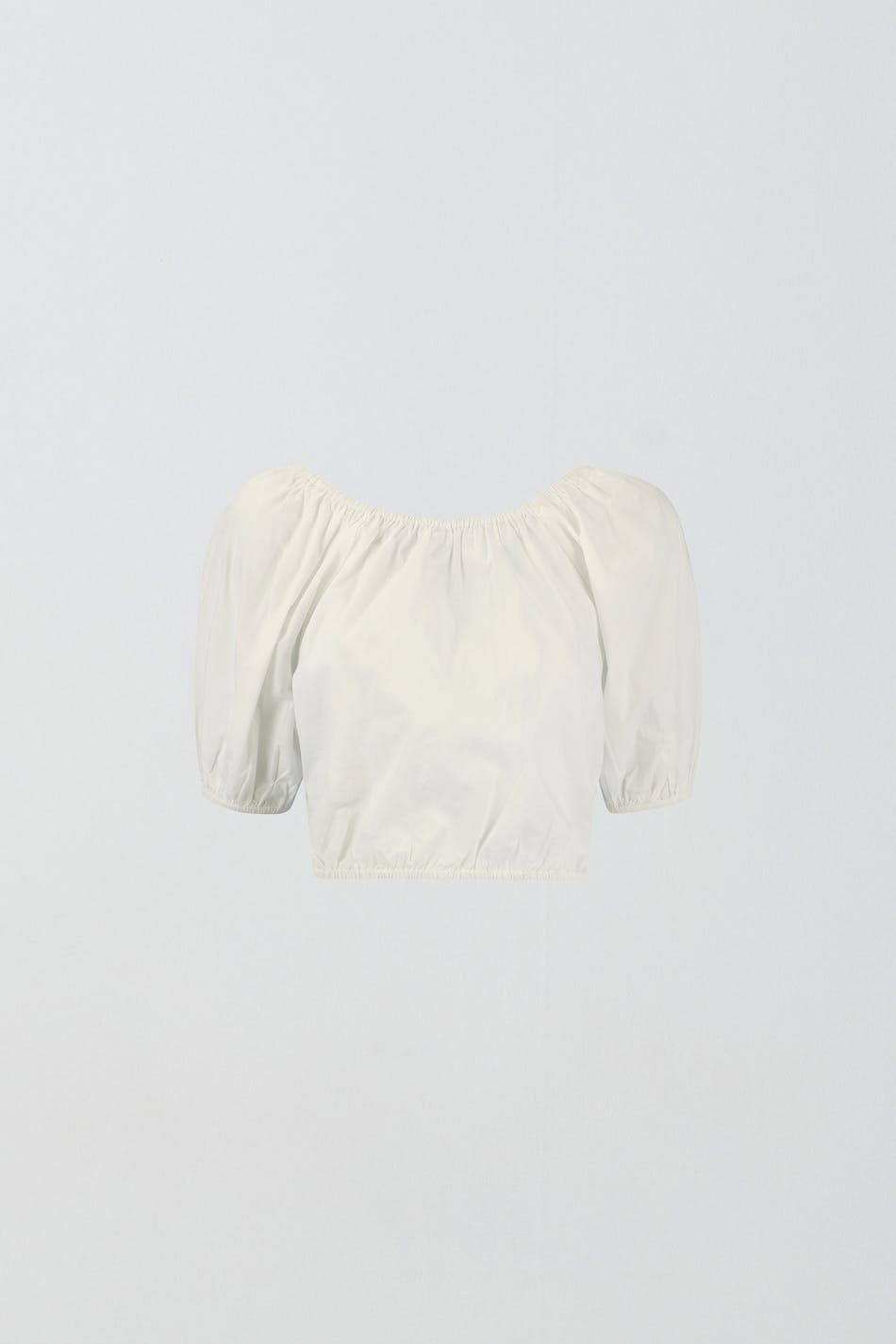 Cropped lacing blouse