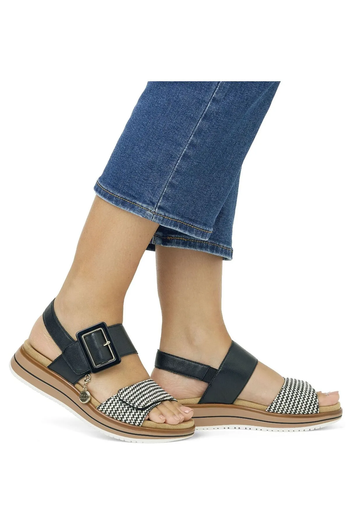 Remonte  Sandalette - Schwarz - Flacher Absatz