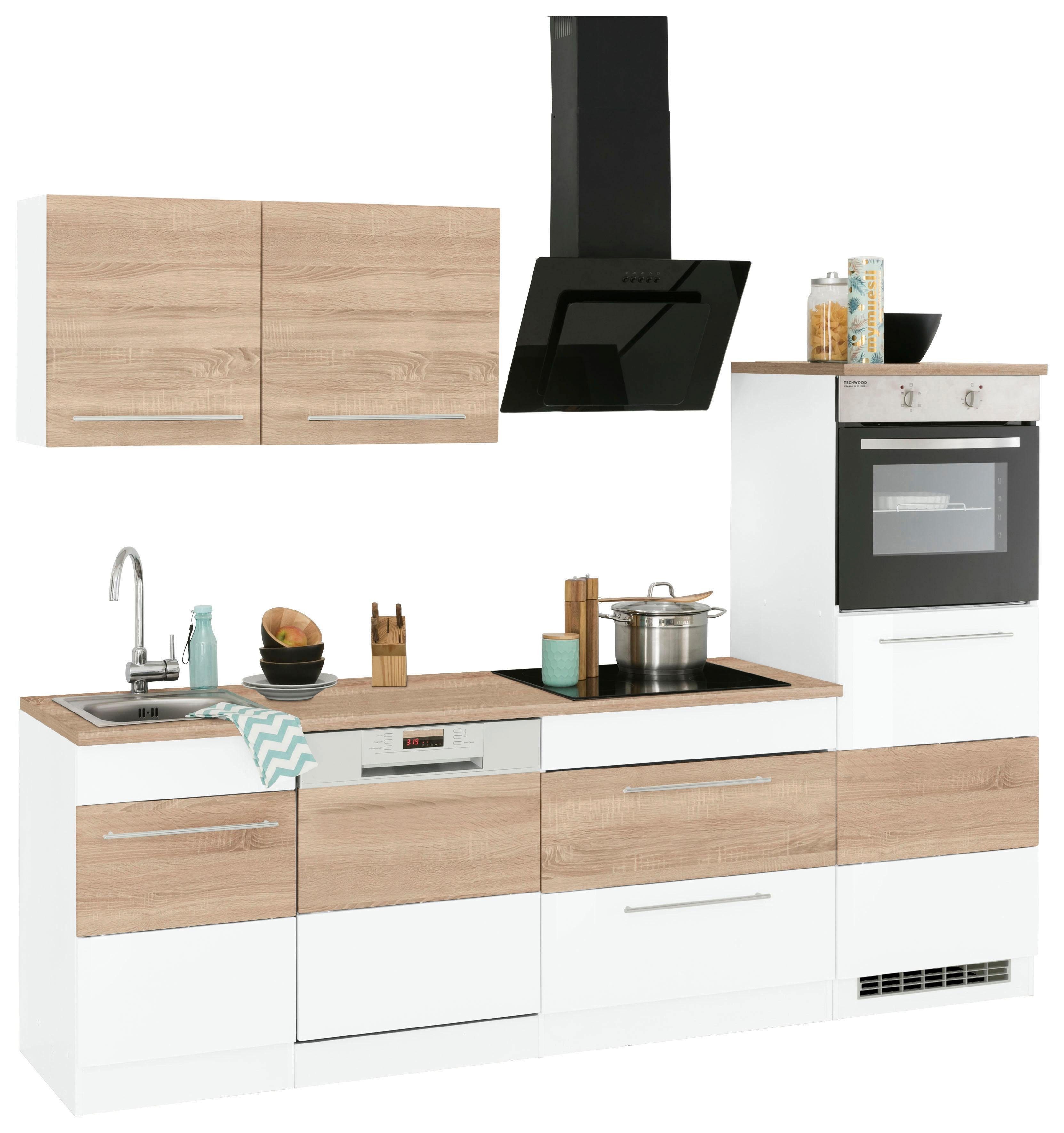 HELD MÖBEL Küchenzeile Trient, ohne E-Geräte, Breite 250 cm