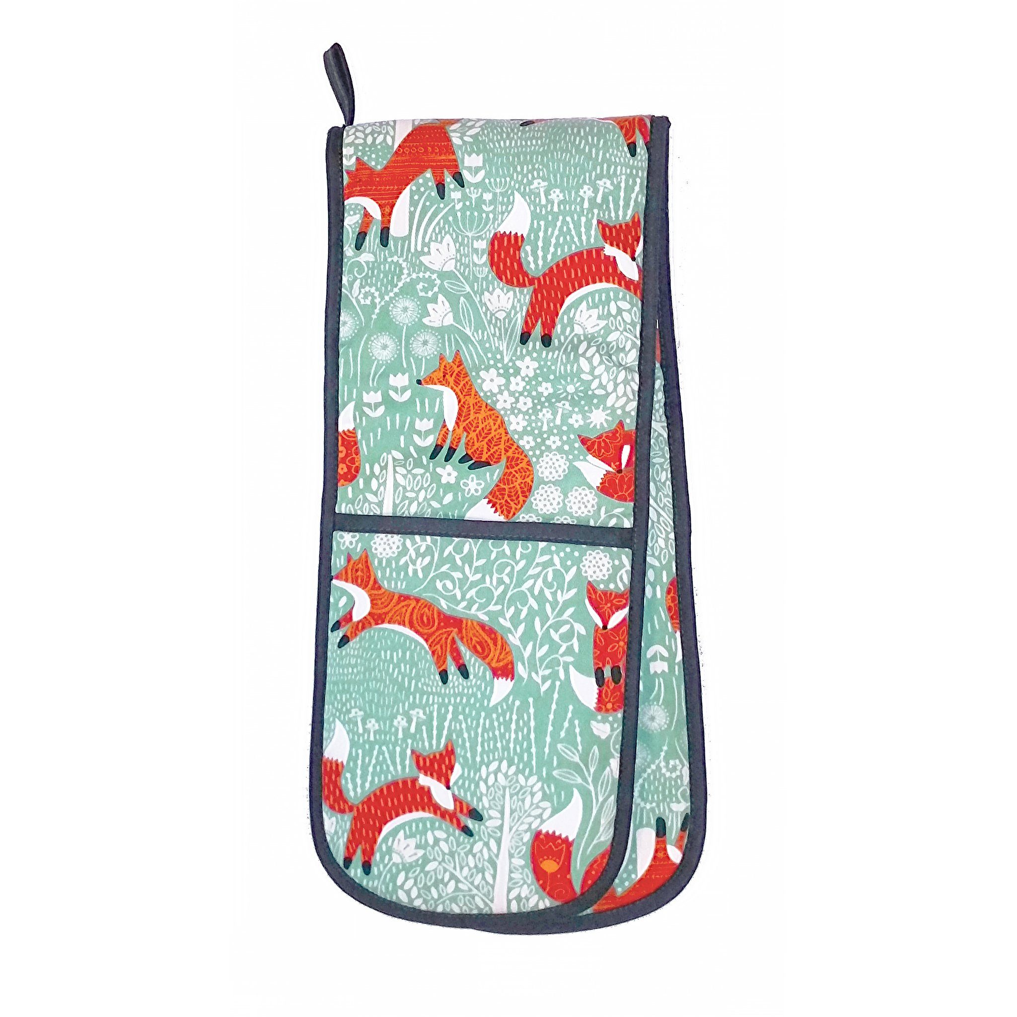 Ulster Weavers Topfhandschuhe Foraging Fox, (Set, 1-tlg., bestehend aus 1x doppelten Ofenhandschuh), doppelter Ofenhandschuh, wattiert, Größe: ca. 18 x 88 cm