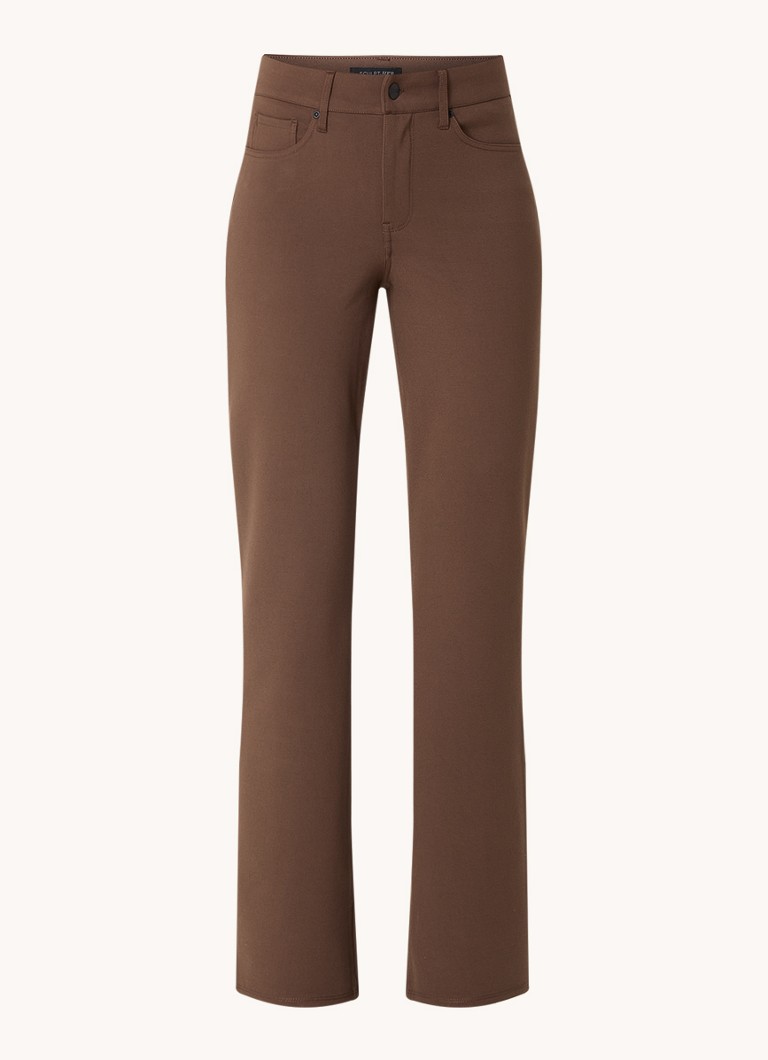 Pantaloni NYDJ Marilyn cu talie înaltă, drepți și buzunare laterale.