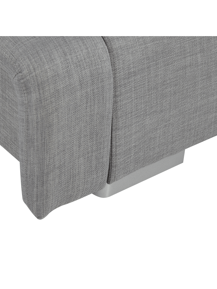Beliani Doppelbett NANTES in Grau/Silber - (W) 188 x (H) 97 x (L) 237 cm günstig kaufen onesize