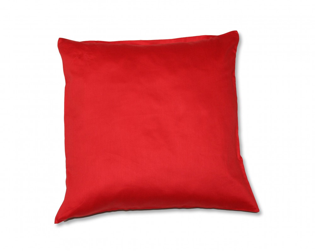 Kinzler Baumwoll-Satin Kissenhülle Uni 2x 40/40 cm, Farbe rot