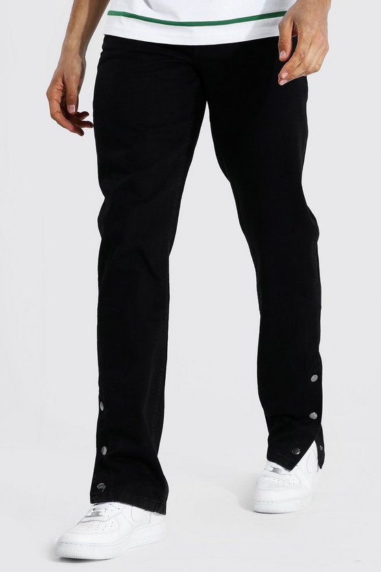 Tall Jeans mit geradem Bein und Druckknöpfen